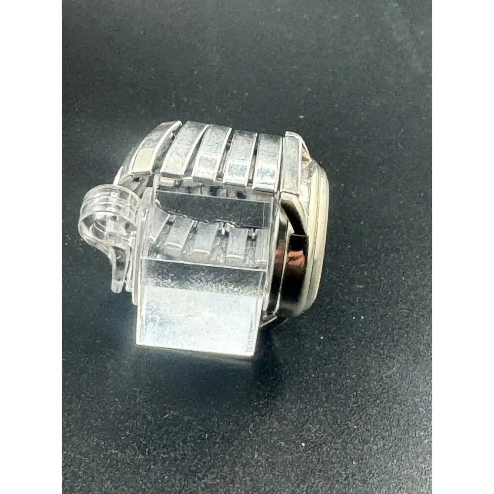 Vintage Silver Tone Novelty Watch Playful Scattered Dial